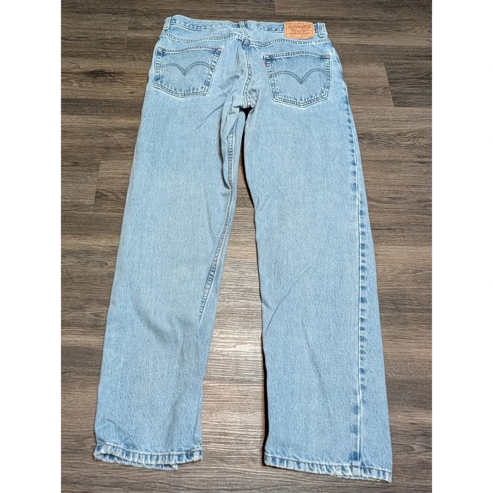 Levi's 505‎ Regular Fit Jeans W36 L32 Light Wash Denim Mens Pants